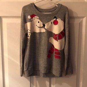 Girls Justice sparkly winter theme top